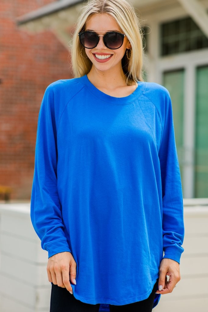 Easy Like Sunday Cobalt Blue Tunic | The Mint Julep Boutique
