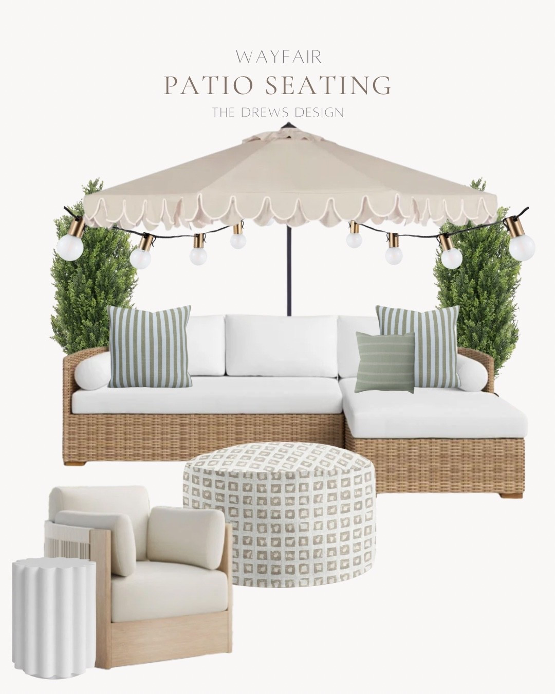 #AD Creating an outdoor living room starts with comfortable seating and layered details. I'm loving this elevated coastal mix of swivel chairs, a relaxed sectional, warm lighting, and classic outdoor accents that make the space feel like an extension of your home.

So many beautiful outdoor finds from @wayfair for creating a backyard you'll want to spend all summer enjoying. 

#wishyouwerehere #outdoor #Wayfair #WayfairPartner

#LTKHome #LTKSaleAlert #LTKSeasonal