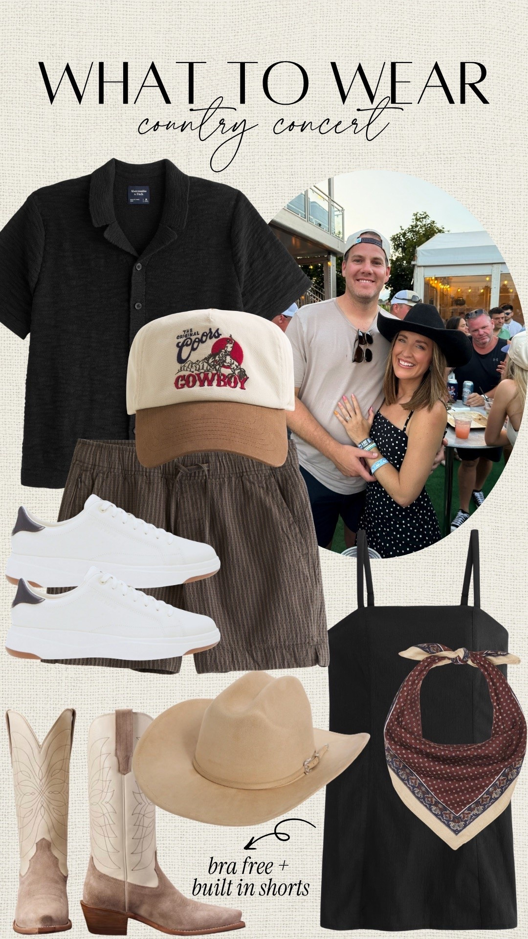His and hers country concert outfits from @abercrombie - get 25% off dresses plus and extra 20% off everything else with code AFLTK 

This dress has built in shorts + fits TTS

#LTKxAbercrombie #LTKMens #LTKSeasonal