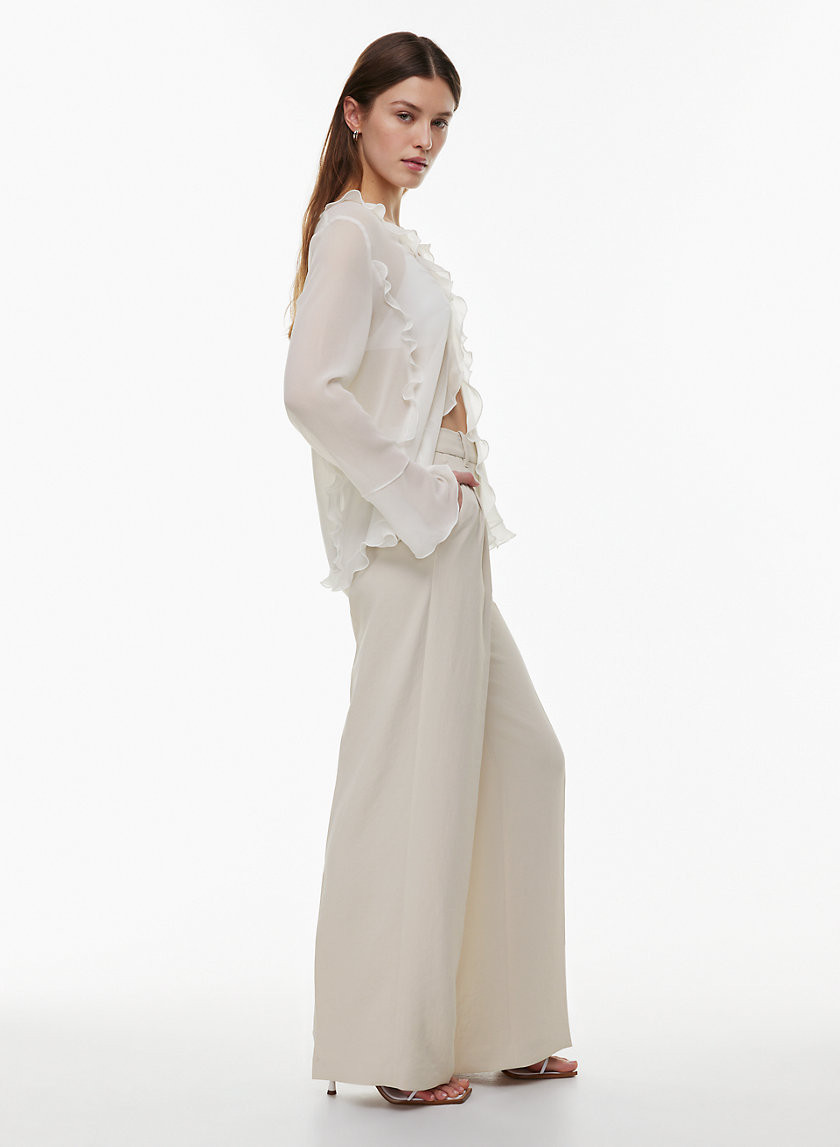 The Effortless Pant™ Women's The Effortless Pant Wider in Matte Pearl | 12 | Aritzia