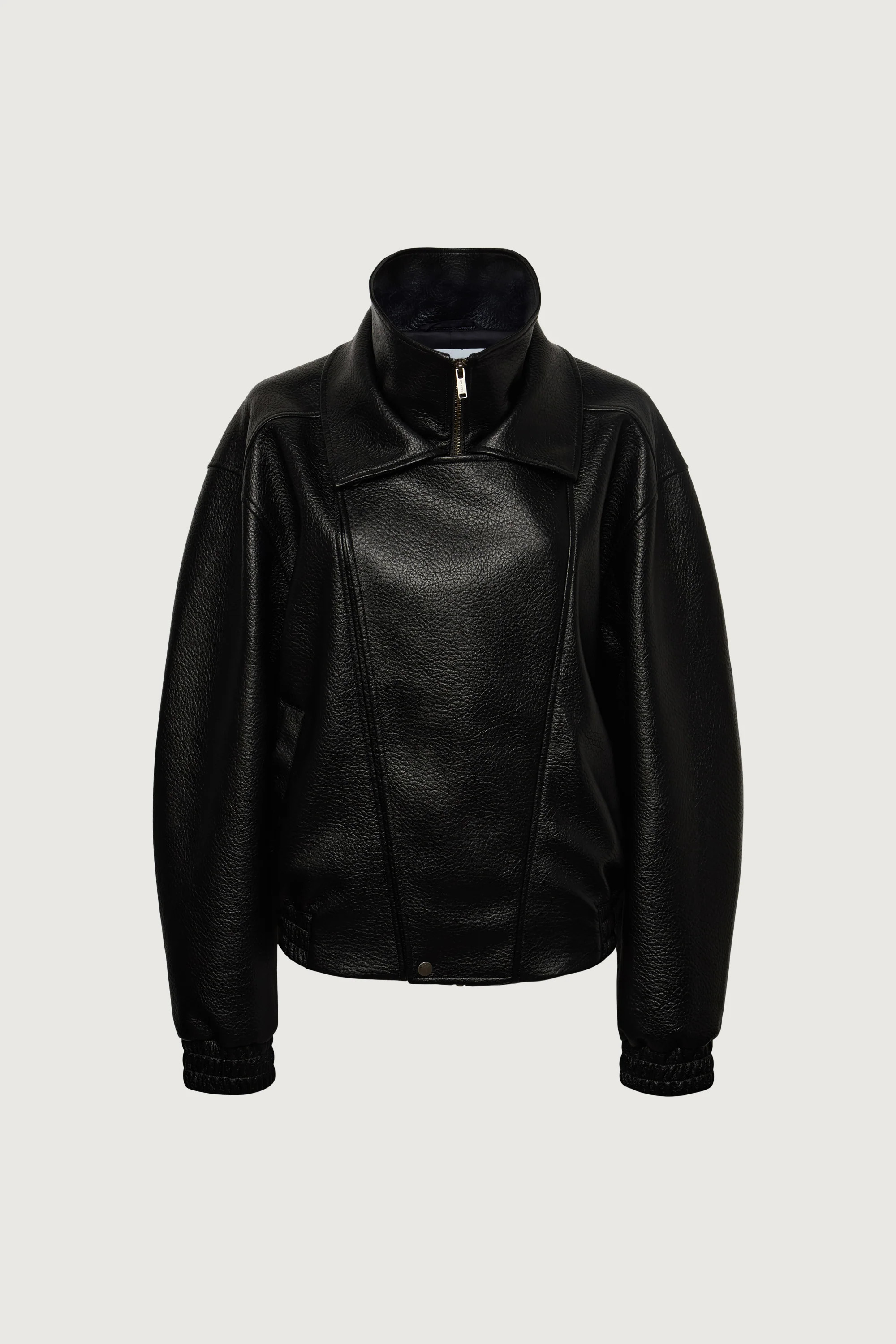 VEGAN LEATHER DOUBLE COLLAR BIKER JACKET | OAK + FORT