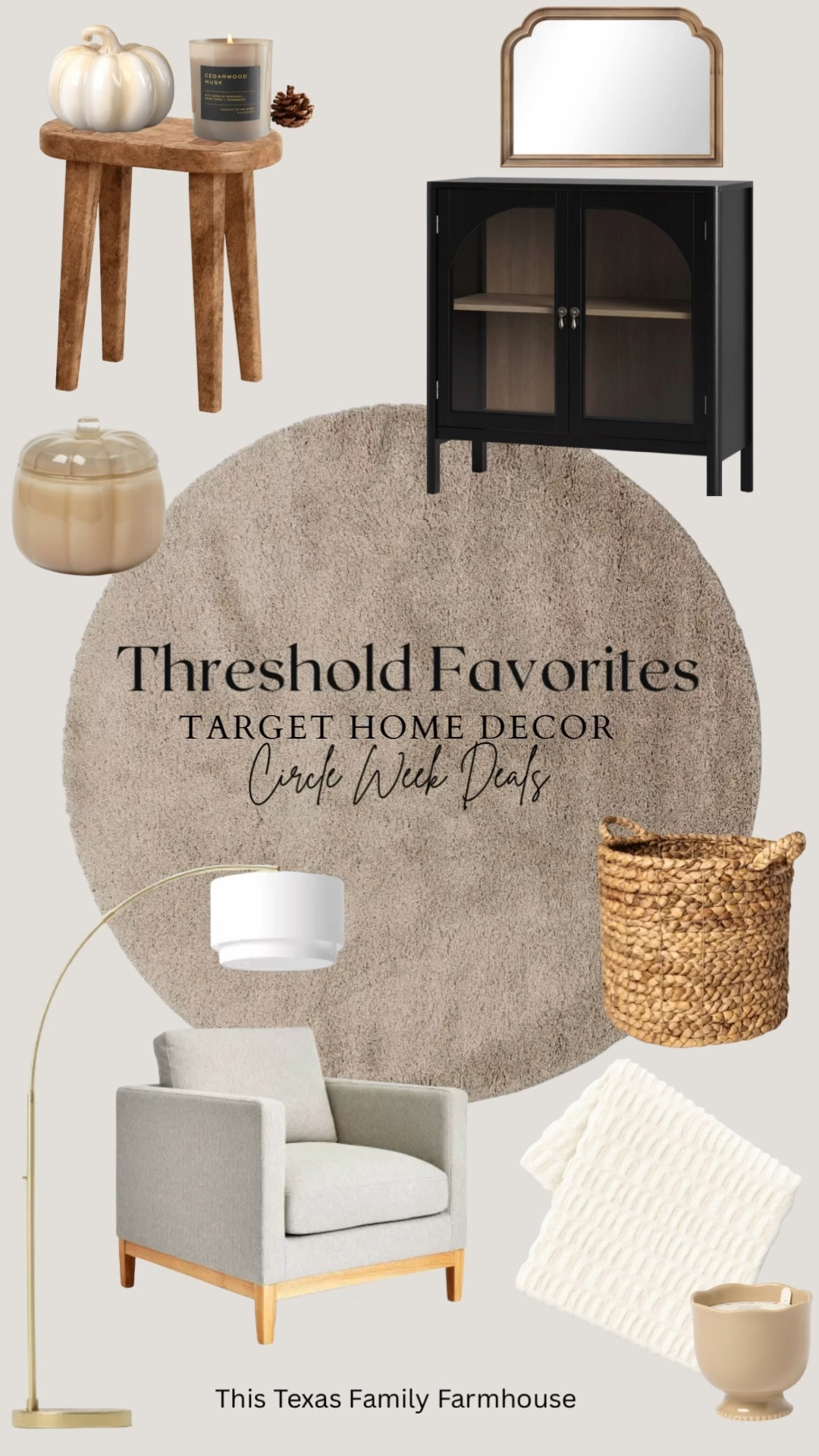 30% off Threshold™ with Studio McGee home items with Target Circle Week!! 

#targethome #homedecor #fallcozyhome #floorlamp #rug 
#candles #basket #chair #bench

#LTKHome #LTKSaleAlert #LTKFindsUnder100