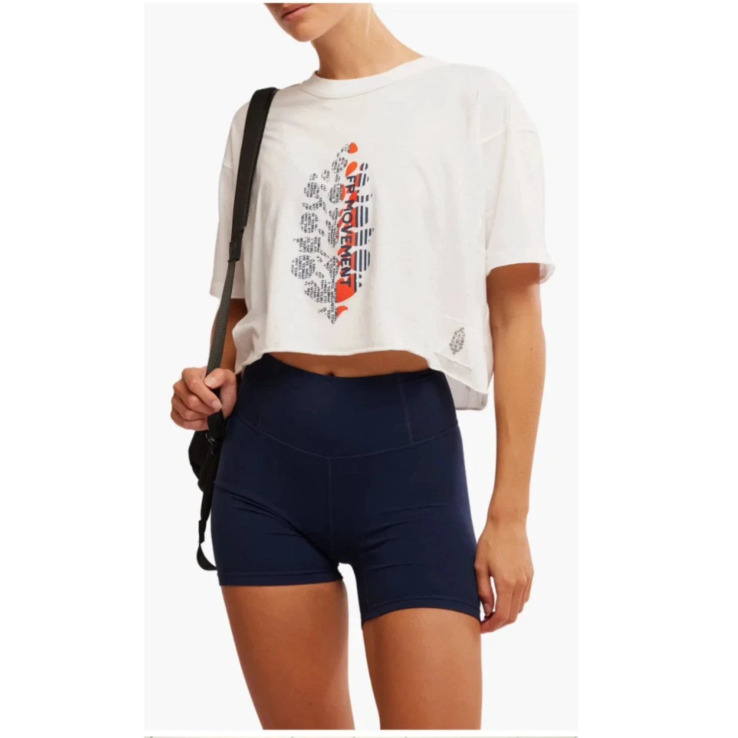 Free People FP Movement Inspire Buti Top Women's White Graphic Cropped DSGL13 | Shop Simon
