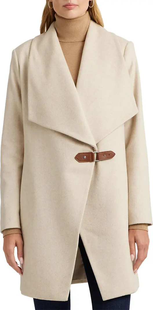 Drape Lapel Wool Blend Coat | Nordstrom