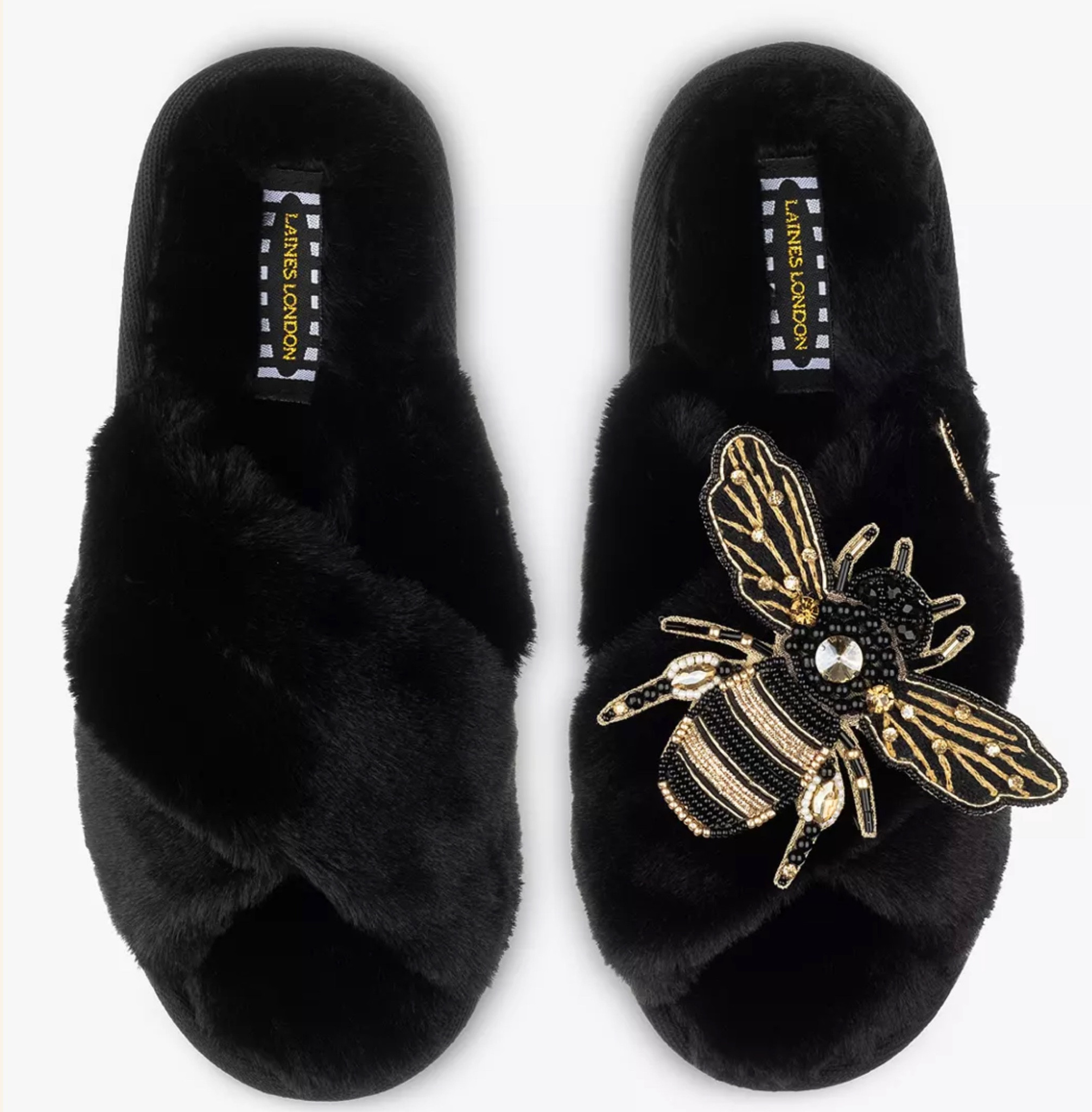 Laines London slippers
These classic super soft slippers come in 6 different colours. They are comfortable & durable  
The bee motif is removable. 

#LTKshoecrush #LTKGiftGuide #LTKhome