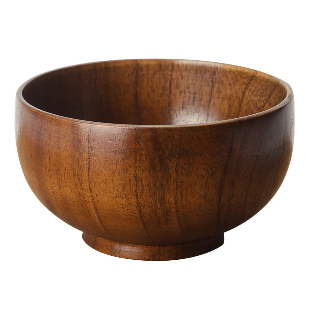 Wooden Salad Bowl Creative Thicken Fruits Bowl for Fruit, Popcorn, Decorative Centerpiece | Walmart (US)
