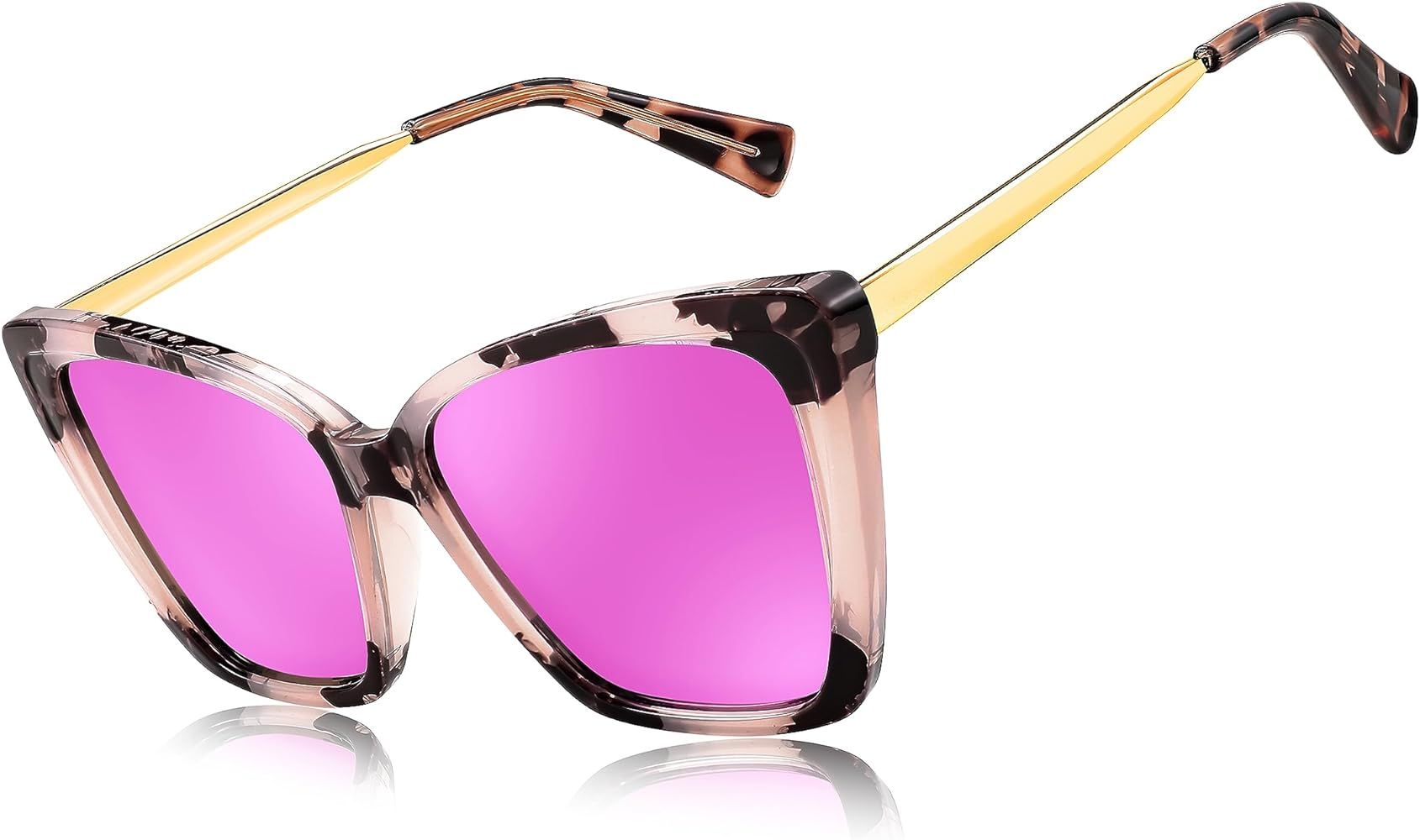 FEISEDY Trendy Polarized Women Sunglasses, Retro Womens Square Cat Eye Sun Glasses B4134 | Amazon (US)