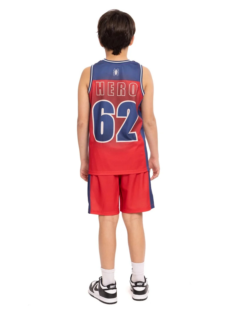 Spider Man Boys Basketball Jersey and Shorts Set, 2-Piece, Sizes 4-12 | Walmart (US)