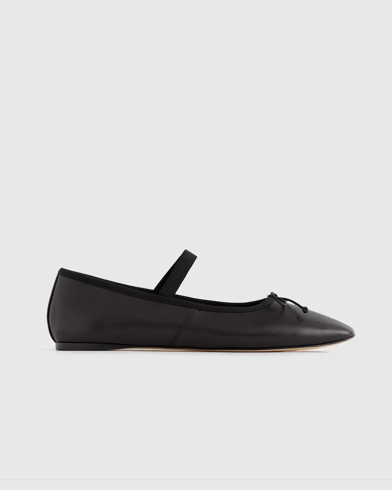 Italian Leather Mary-Jane Ballet Flat in Black | Quince
