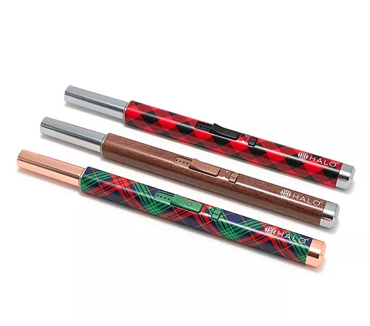 HALO Set of 3 Rechargeable Lighter Wands with Gift Boxes - QVC.com | QVC