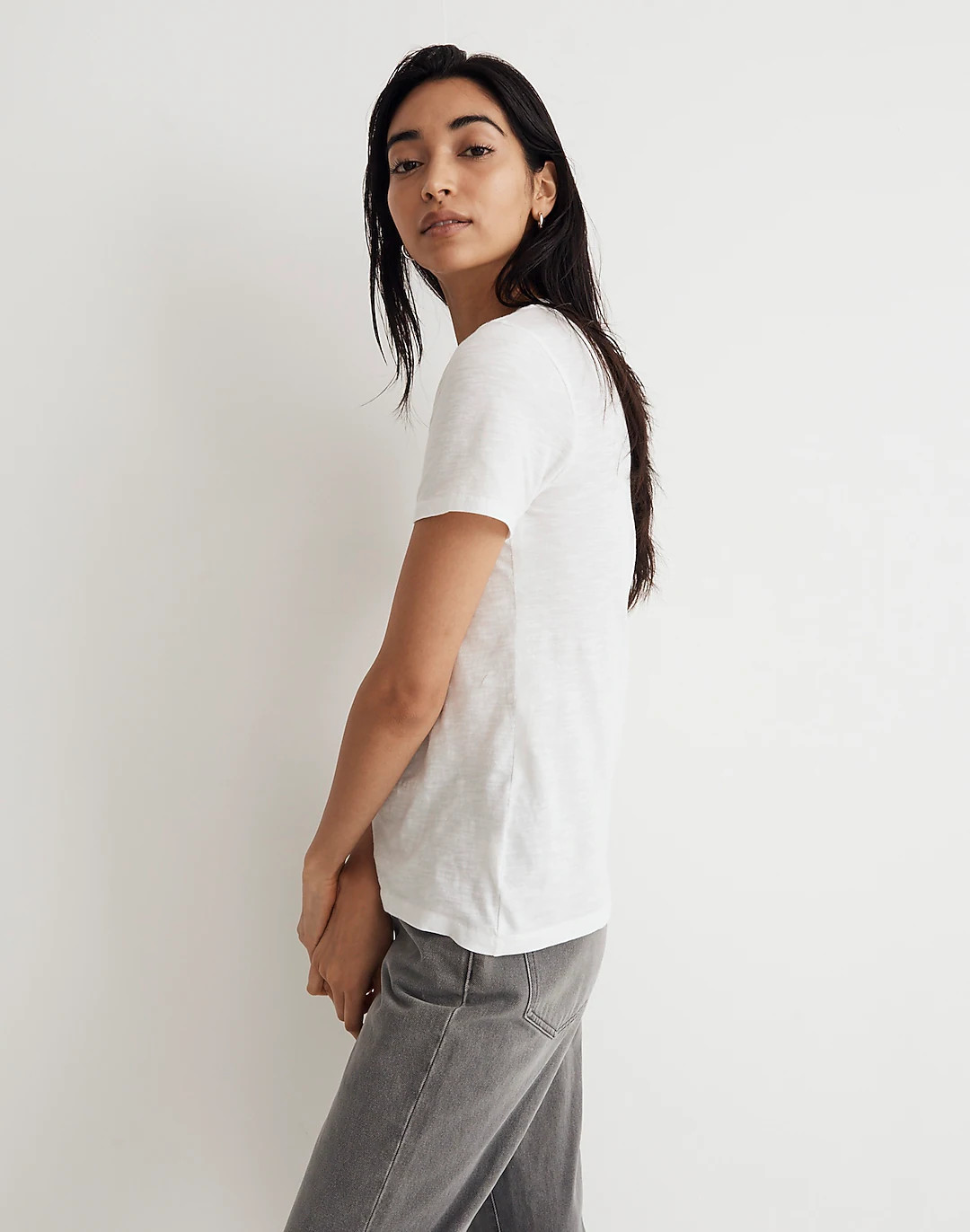 Whisper Cotton V-Neck Tee | Madewell