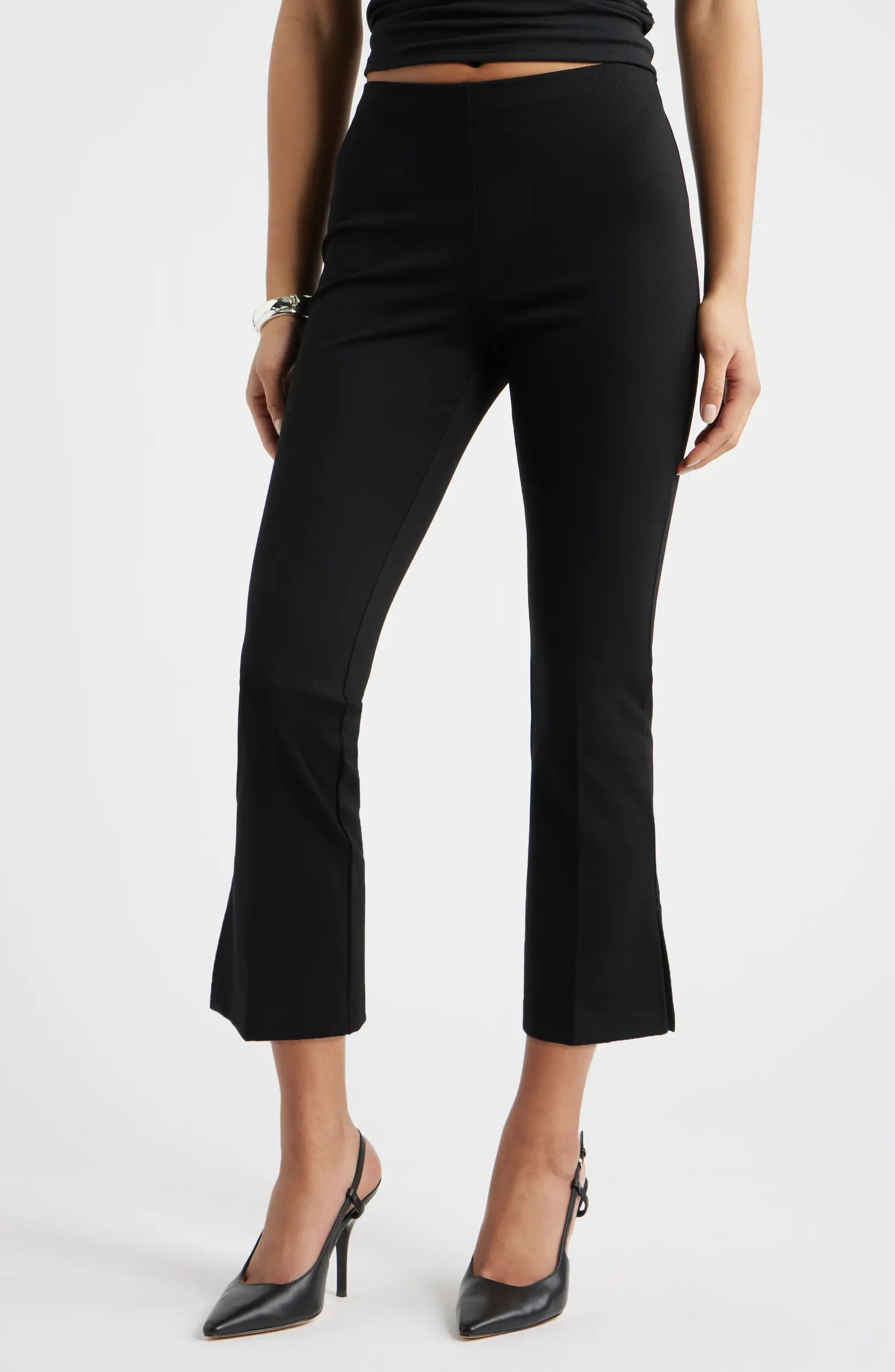 Kick Flare Stretch Twill Pants | Nordstrom