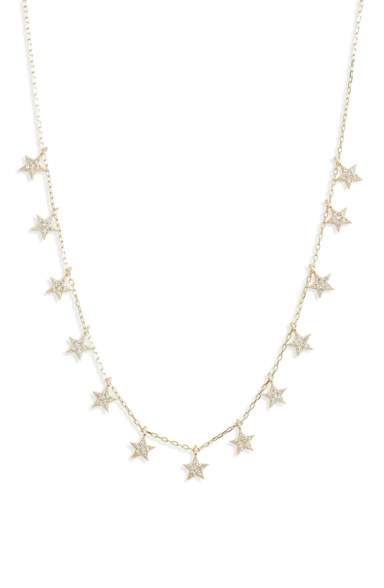 Adina’s Jewels Pavé Star Station Choker Necklace | Nordstrom