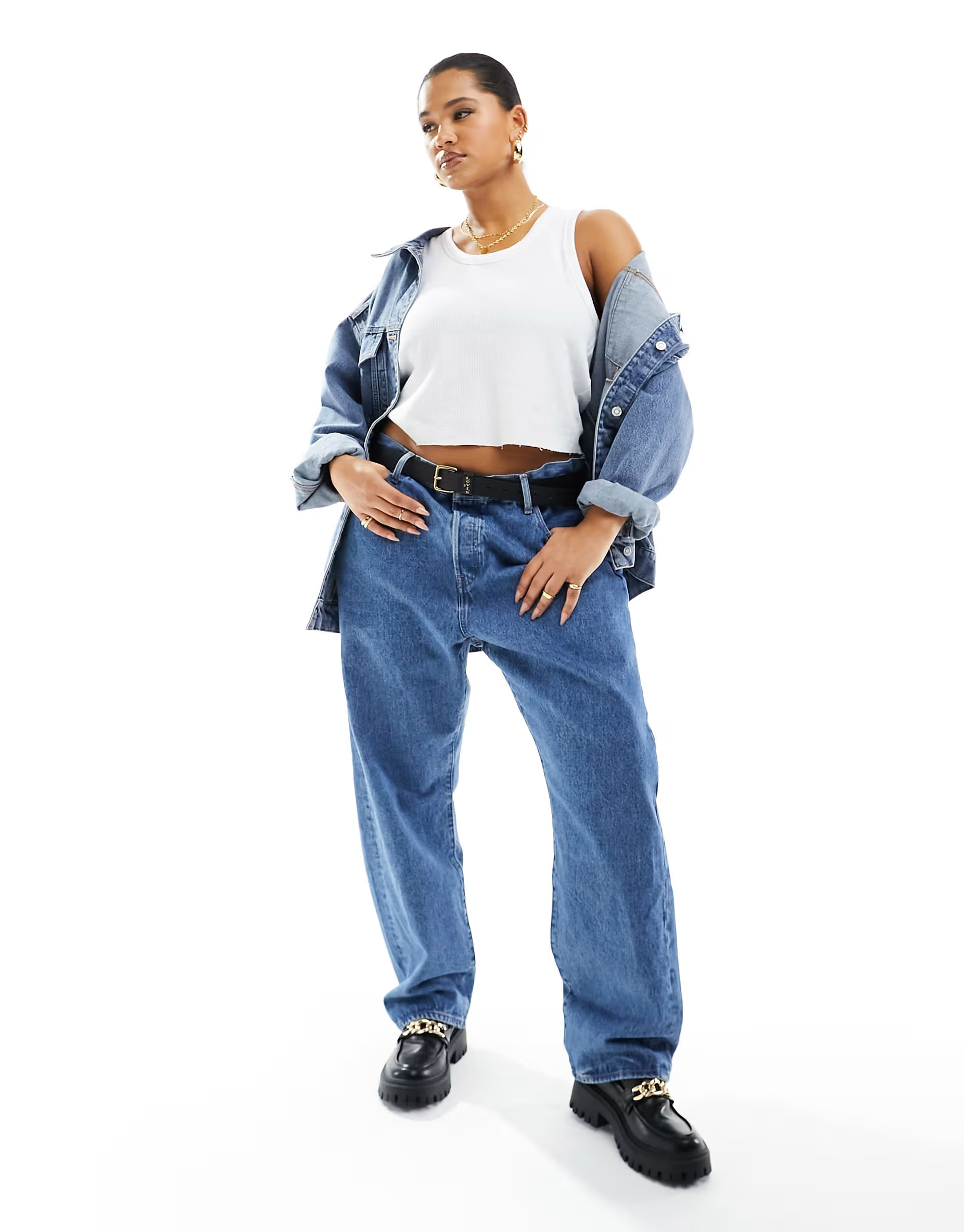 Levi's Plus 501 jeans in light wash blue | ASOS (Global)