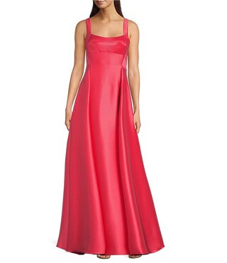 Alex Marie Andreina Stretch Mikado Scoop Neck Sleeveless Gown | Dillard's | Dillard's