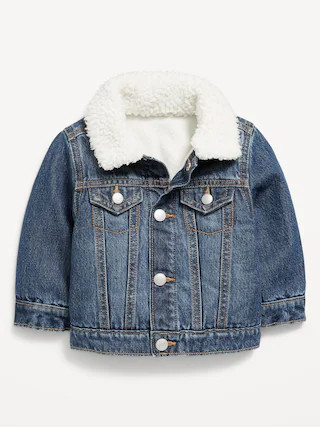 Unisex Sherpa-Lined Jean Jacket for Baby | Old Navy (CA)