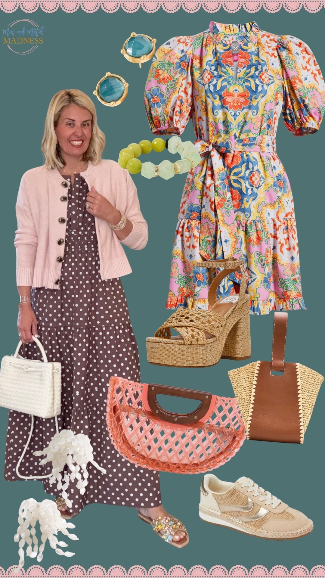 Spring pieces that I’m loving and wearing on repeat! Mix and match your accessories for new looks!! I’m wearing xs in dress & cardigan and 7 in bling sandal (size 1 down). 

#LTKdayinmylife #LTKmorningroutine #LTKgrwm