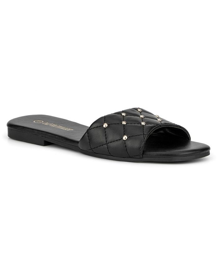 Women's Diamante Studded Flat Sandals | Macys (US)