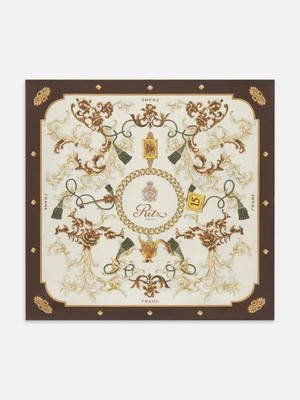 Ritz Silk Scarf -- Cream Multi | Frame Denim