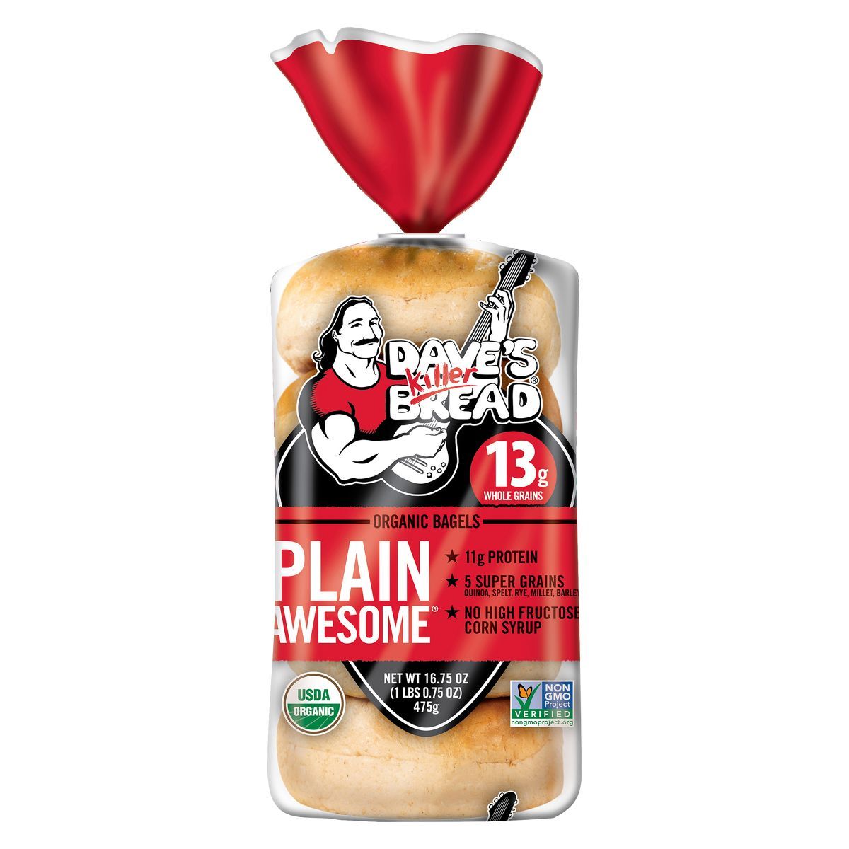 Dave's Killer Bread Plain Awesome Organic Bagels - 16.75oz | Target