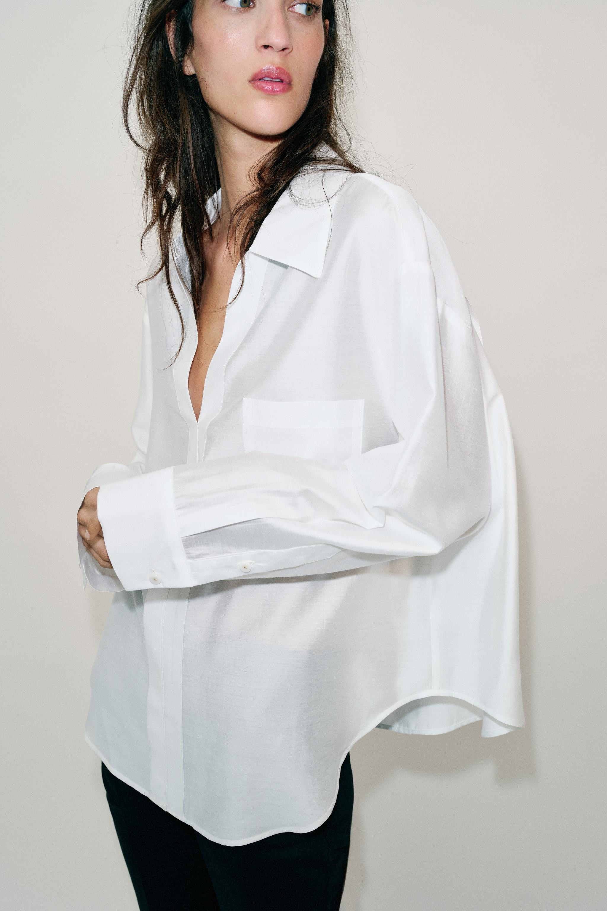 SATIN OVERSIZE SHIRT | Zara UK