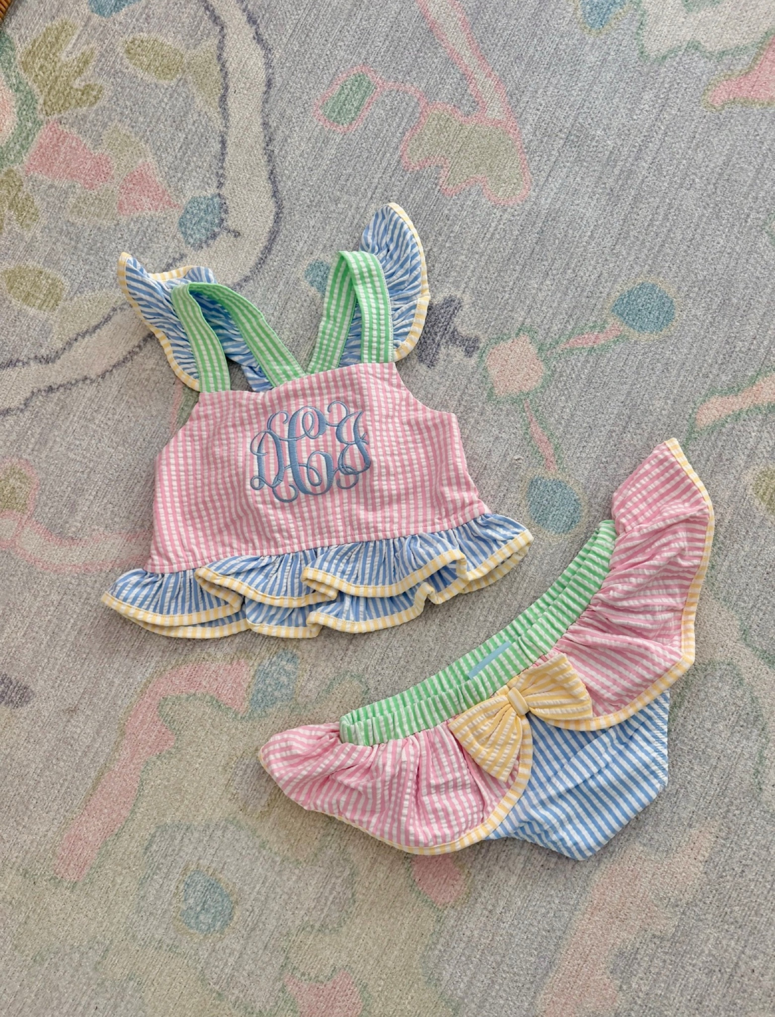 This seersucker ruffle kids swimsuit with personalized monogram and even UPF 50 protection from the sun. Perfect for upcoming vacations and beach trips.

#LTKSwim #LTKKids #LTKBaby