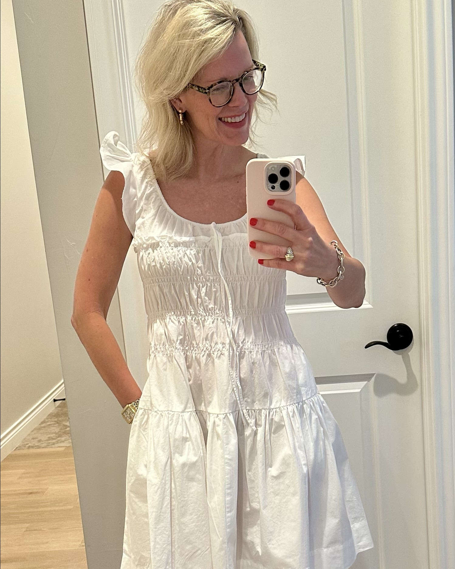 Another amazing Walmart find!!  This dress is so cute and a really nice weight for summer. I’m wearing an XS (I am in between a S/XS and typically go with the smaller size in this brand). I posted the black a month ago and y’all have LOVED it!!  This would make such a cute dress for family photos or game day if you’re planning ahead!

#LTKFamily #LTKFindsUnder50 #LTKSeasonal