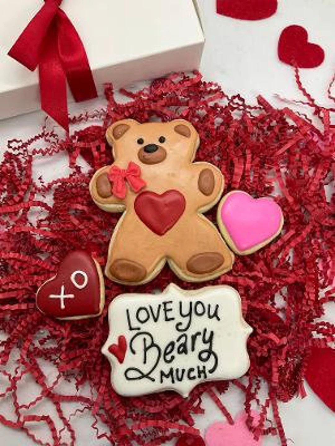 Valentines Love You Beary Much Cookie Gift Set - Etsy | Etsy (US)