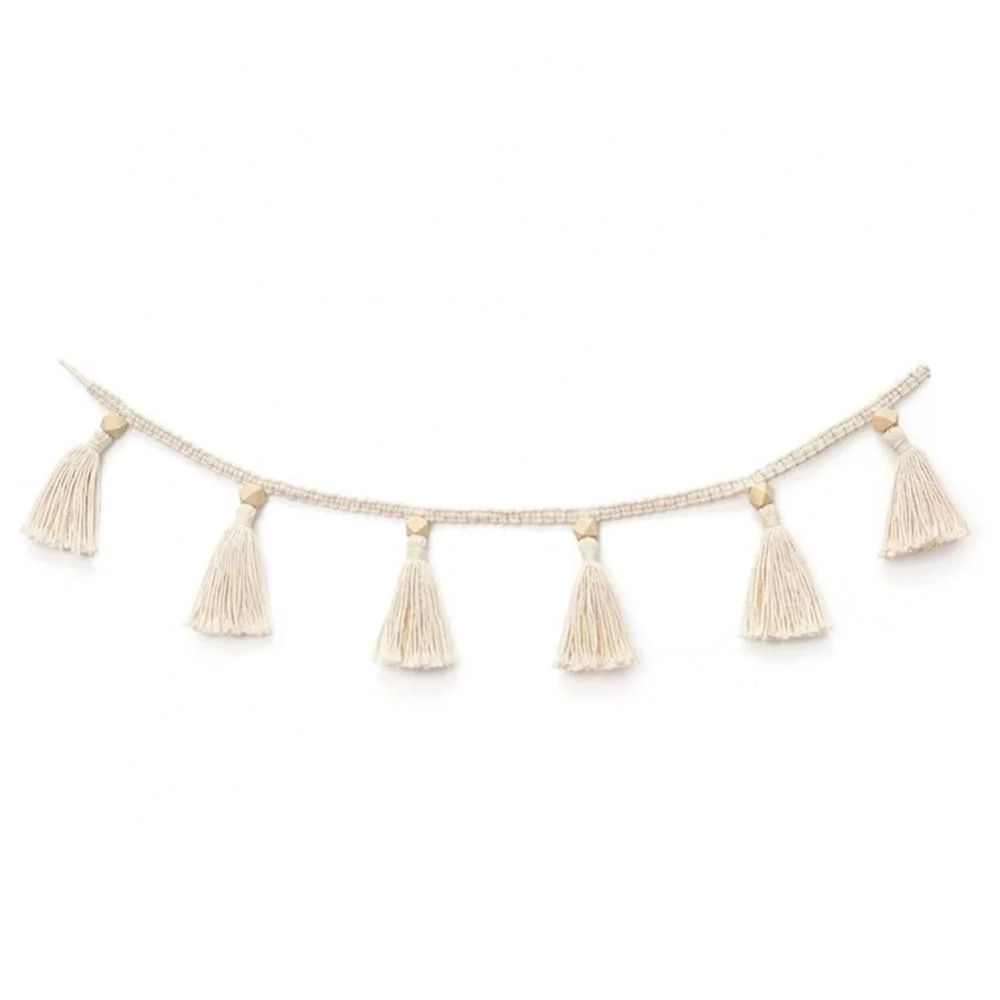 Macrame Cotton Tassel Garland Tassels Banner,for Boho Home,Christmas Wall Hangings Decoration | Walmart (US)