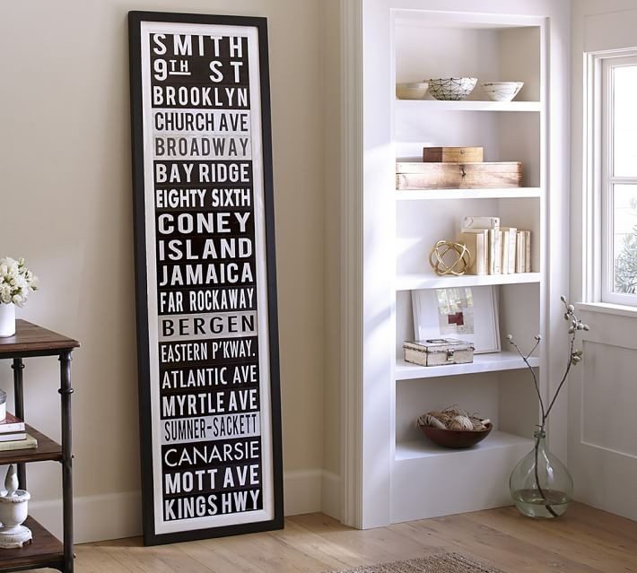 New York Sign Framed Print, 15 x 49" | Pottery Barn (US)