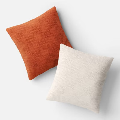 Oversized Woven Textured Check Square Throw Pillow - Threshold™ | Target