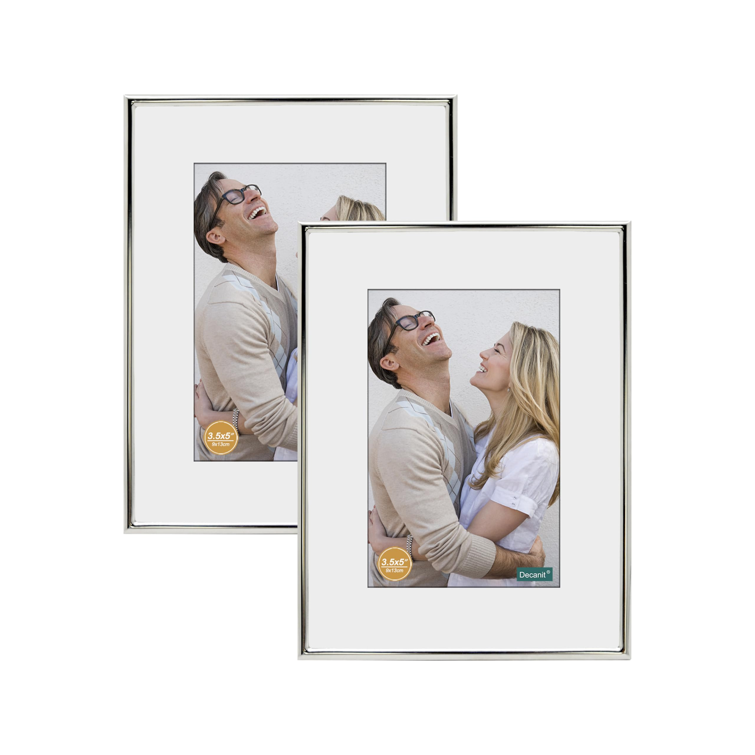 DECANIT 5x7 Picture Frame Metal,Thin Profile Photo Frame 5 by 7 Inch, Display for Wall Mounting o... | Amazon (US)