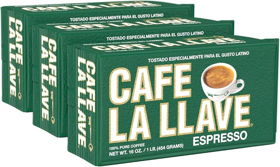 Cafe La Llave Dark Roast Ground Espresso Coffee, 16 oz Bricks (Pack of 3) – Cuban Style, Bold &... | Amazon (US)