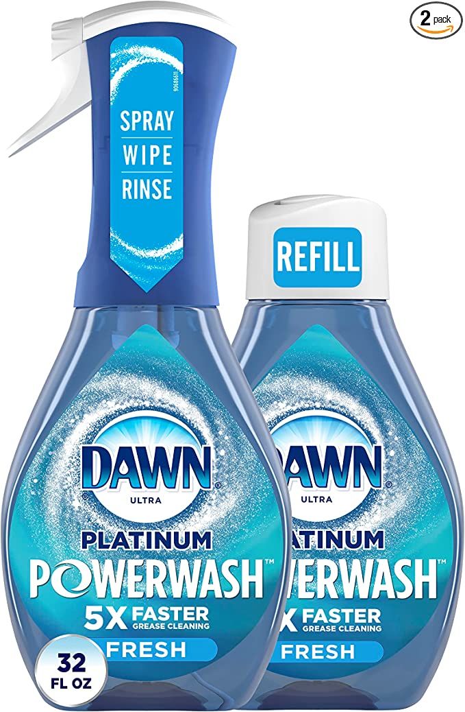 Dawn Powerwash Spray Starter Kit, Platinum Dish Soap, Fresh Scent, 1 Starter Kit + 1 Dawn Powerwa... | Amazon (US)