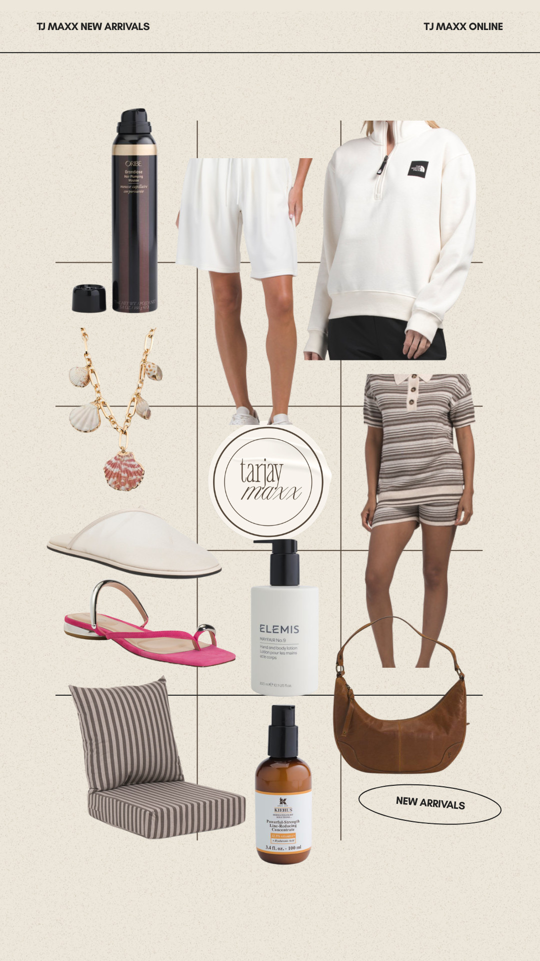 TJ Maxx online new arrivals are SO good right now 🤎 the neutral lounge sets, coastal jewelry, sporty staples, and elevated summer accessories feel very “cool girl off duty” lately. summer outfits, memorial day outfit, vacation outfits beach, work outfits, date night outfits, country concert outfits, summer dresses, plus size fashion, wedding guest dress summer, tj maxx new arrivals, neutral outfits, coastal style, lounge sets, summer accessories, patio decor, everyday style
 

 #LTKootd #LTKHome #LTKBeauty