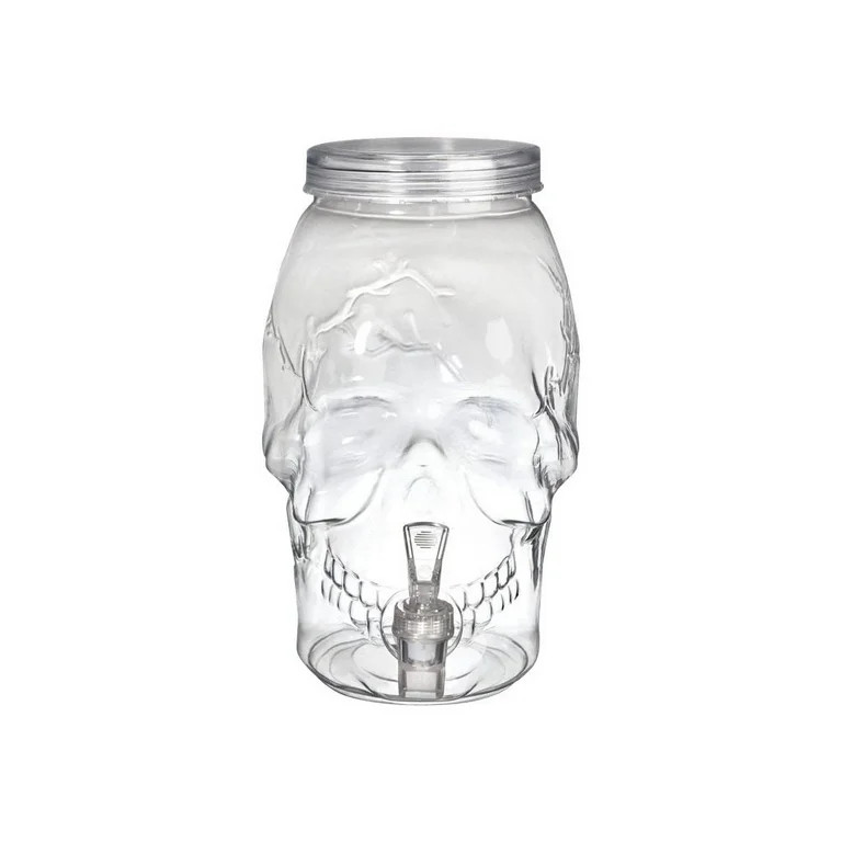 Amscan Halloween Skull Plastic Drink Dispenser, 1 Gallon, Clear | Walmart (US)