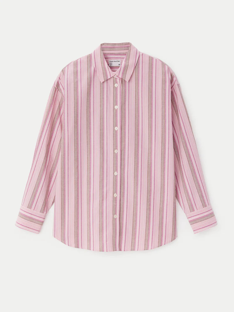 The Loose Striped Kapok Shirt in Pink | Frank And Oak