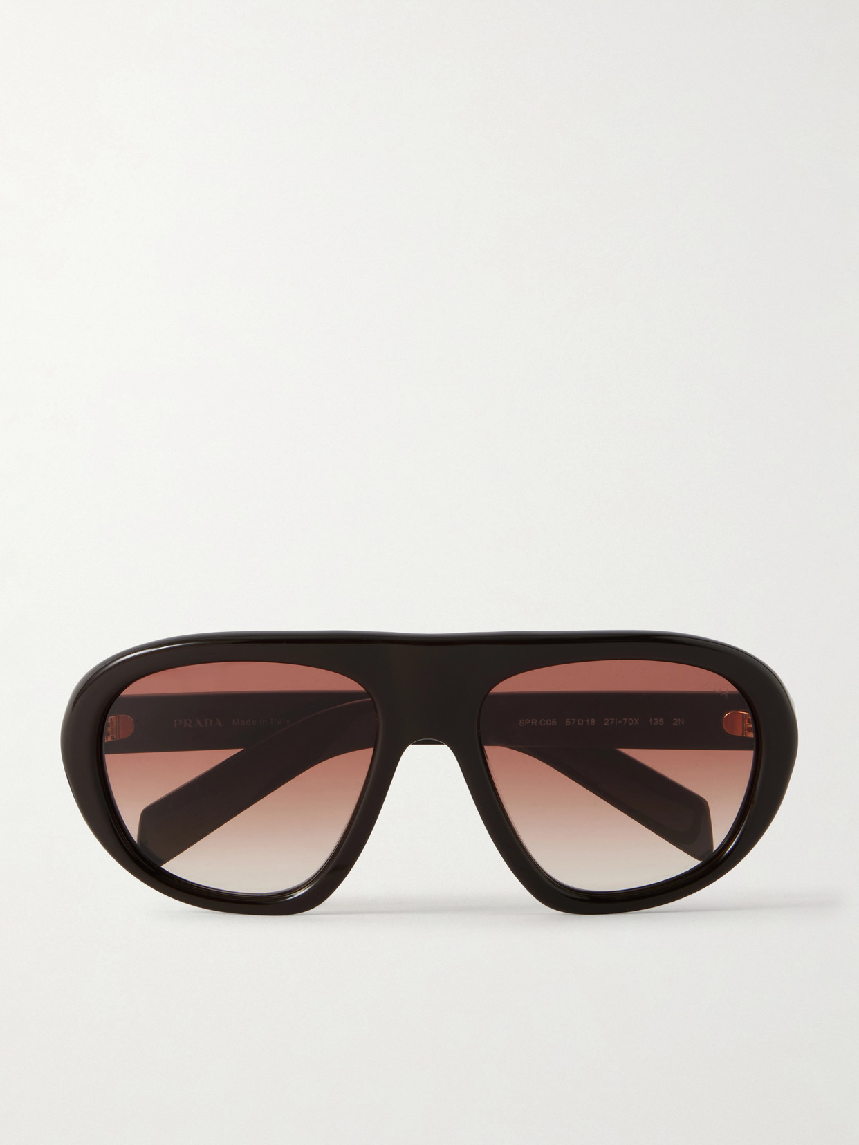 Prada Eyewear - Oversized Aviator-style Acetate Sunglasses - Brown | NET-A-PORTER (US)