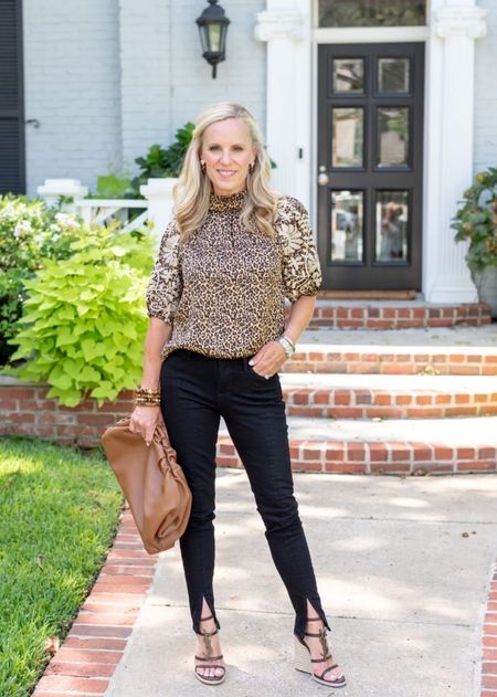 Leopard blouse and jeans 🖤

#LTKstyletip #LTKshoecrush #LTKSeasonal