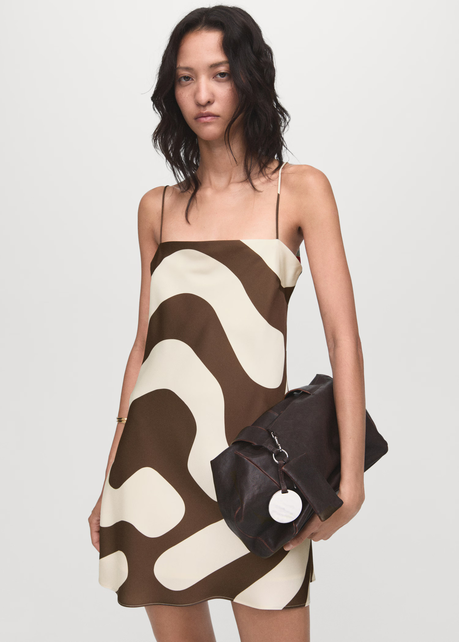 Printed satin dress | Mango (US/MX/AU)