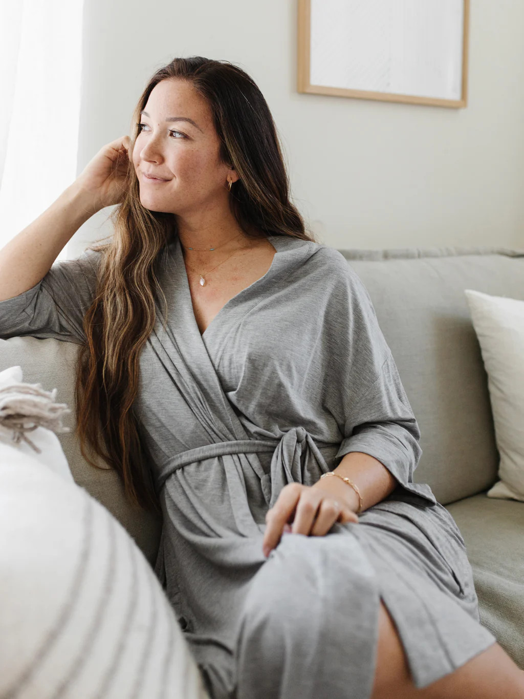 Women's Stretch-Knit Bamboo Kimono Robe | Cozy Earth