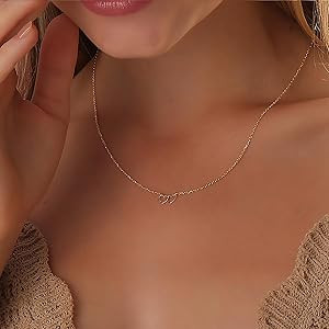 BAYLAY Valentines Day Gifts for Her Girls, Gold Heart Necklace for Women, 18K Gold/Silver Plated ... | Amazon (US)