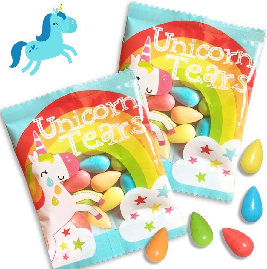 Unicorn Tears - Sour Candy - 12 Unicorn Party Favors - Rainbow Candy Party Supplies Individually ... | Amazon (US)