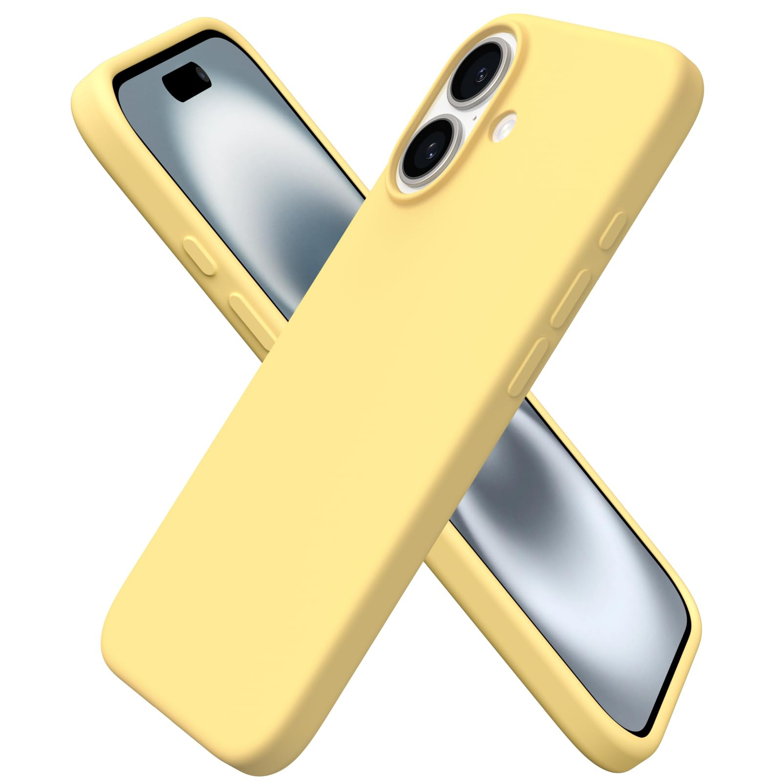 ORNARTO Compatible with iPhone 16 Case 6.1", Slim Liquid Silicone 3 Layers Full Covered Soft Gel ... | Amazon (US)