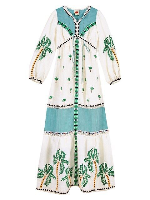 Palm Tree Embroidered Dress | Saks Fifth Avenue