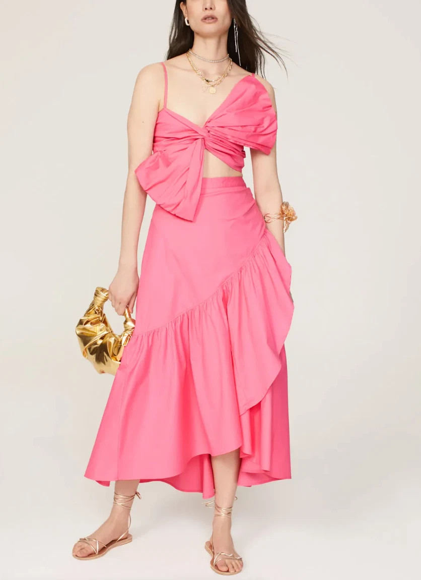 Ashley Park X RTR Pink Size L Top Size 6 Midi Skirt Set of 2 | eBay US