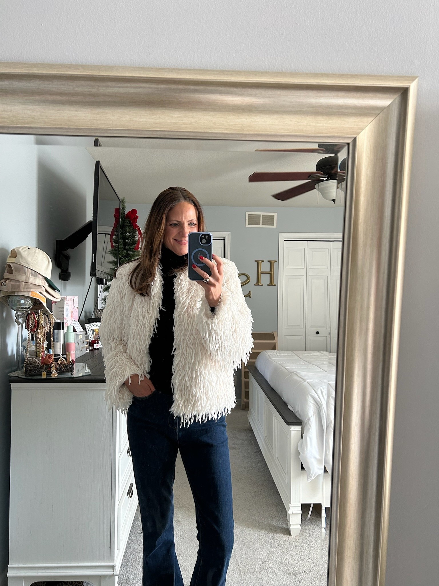 This fun shag coat I shared over the holidays is on sale for less than $25 originally $60! Only a few sizes left so jump on it if you’ve been eyeing it! 

#LTKSaleAlert #LTKOver40 #LTKootd