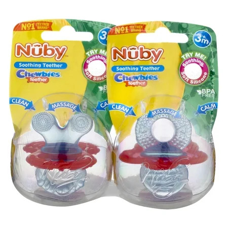 Nuby Chewbies Teether, 2 Pack - Walmart.com | Walmart (US)