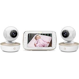 Motorola Video Baby Monitor - 2 Wide Angle HD Cameras with Infrared Night Vision and Remote Pan, Til | Amazon (US)