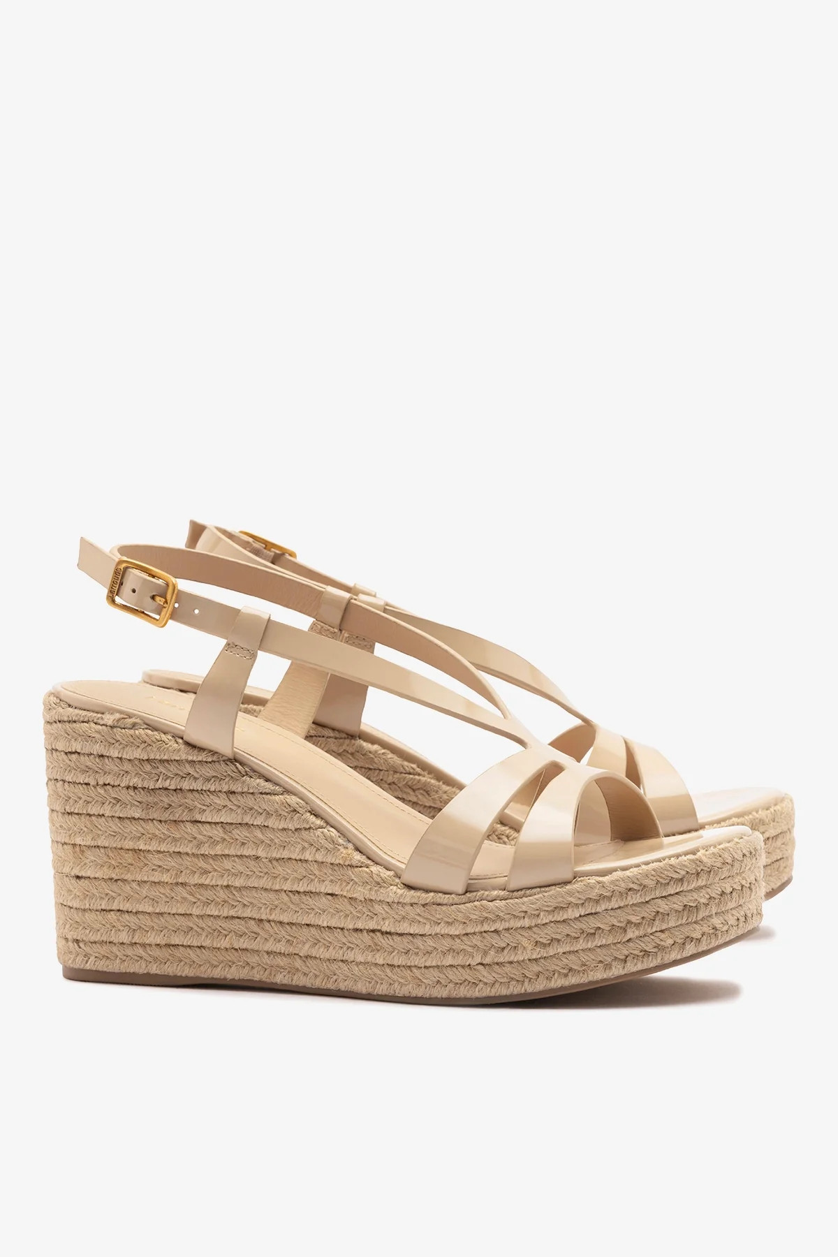 Daphne Espadrille Sandal Sand Patent Leather | Larroude